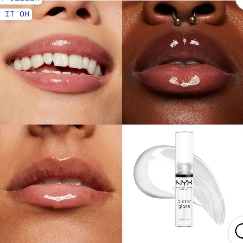 🦋 NYX Sugar Glass Clear Butter Gloss New FullSz